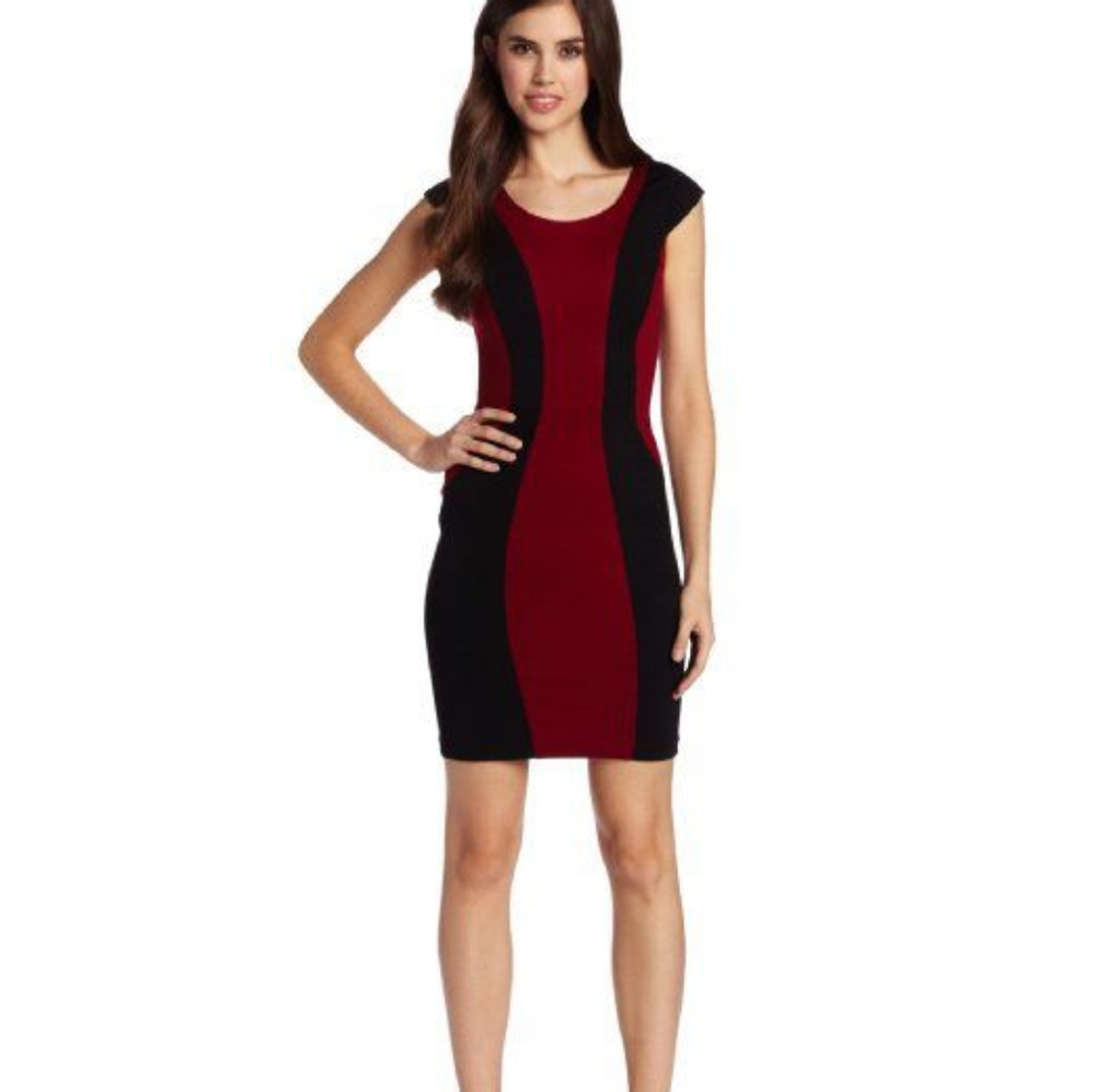 XOXO Women's Red and Black Dress